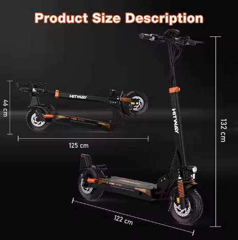 HITWAY / Evercorss H9 PRO electric scooter with 48V 20.8Ah/27Ah battery, foldable design, app control