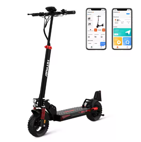 HITWAY H9ABE Foldable Electric Scooter, 48V 15.6Ah, App-Enabled E-Scooter Legal for Road Use