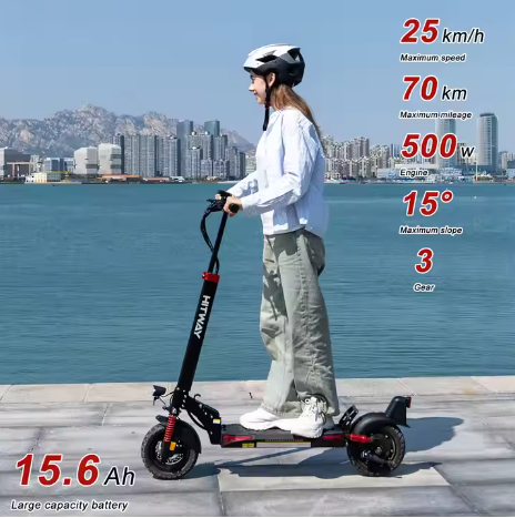 HITWAY H9 Foldable Electric Scooter, 48V 15.6Ah, App-Controlled Lightweight E-Scooter for Adults, CE Certified