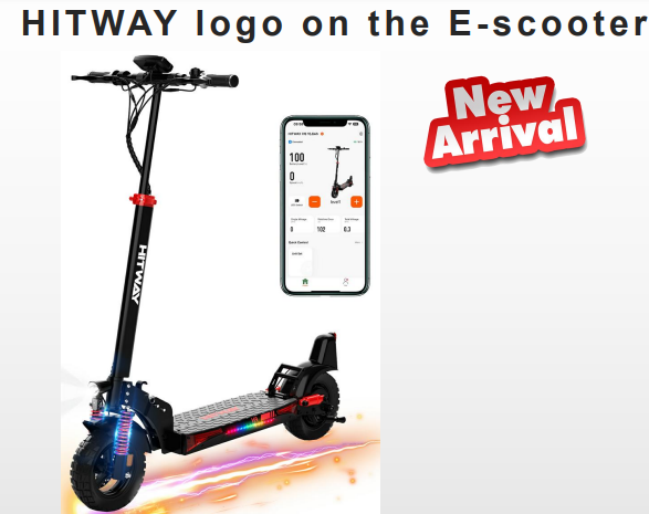 HITWAY H9 Foldable Electric Scooter, 48V 15.6Ah, App-Controlled Lightweight E-Scooter for Adults, CE Certified