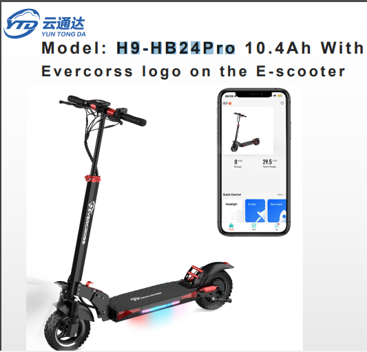 EverCorss H9-HB 24Pro 800W 48V 10,4Ah 10" Tire E-Scooter