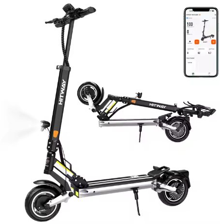 HITWAY H6 Foldable Electric Scooter, 48V 15.6Ah Battery, 8.5-Inch Tires, App-Controlled E-Scooter, CE Certified
