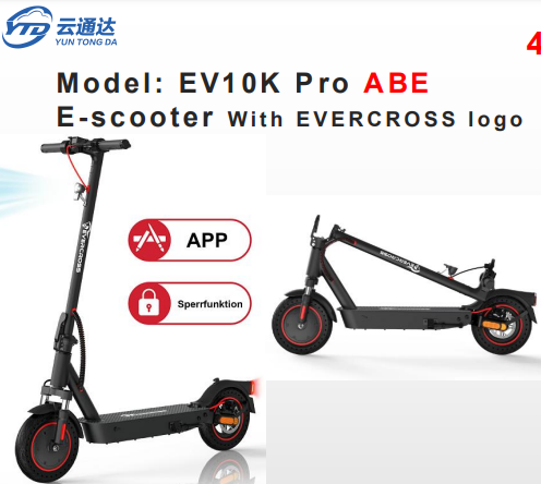 EVERCROSS EV10K Pro ABE E-scooter 400W 36V 10.4AH 10’’Tire