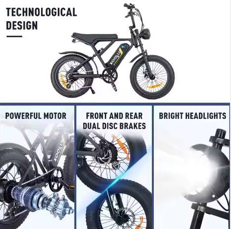 KOOLUX 48V 500W 15Ah 20 Inches Classic Fashion Fast Snow Mountain Ebike