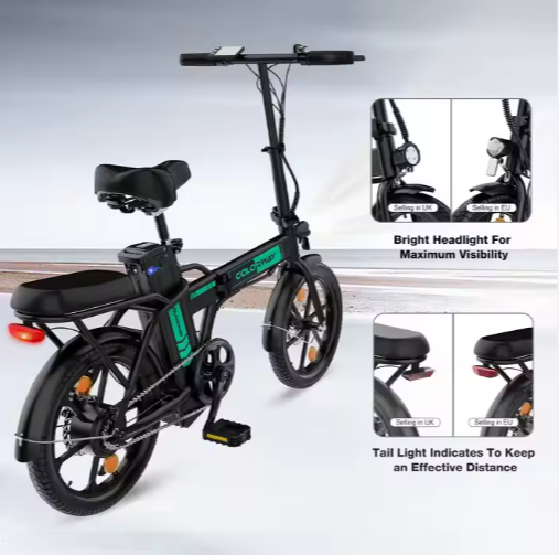 Colorway BK5 250W 36V 8.4Ah 16*2.125 Tire Fashion Ebike Electric Bike Easy Carry Folding Ebike For Adults