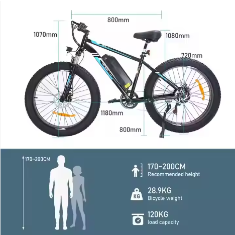 HITWAY BK15 350W 36V 12AH 26*2.125 Tire Long Distance Commute Ebike for Adult