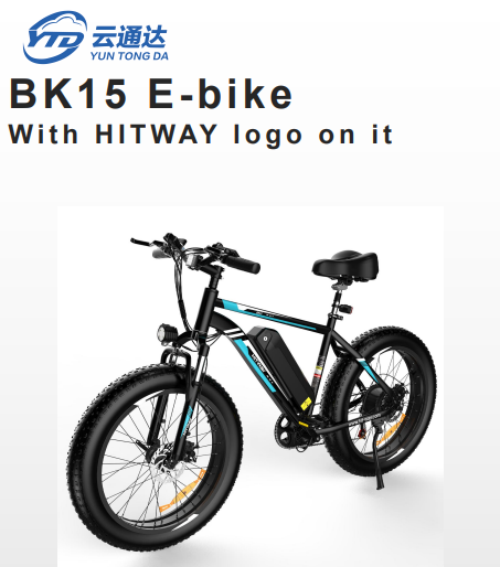 HITWAY BK15 500W 48V 15Ah 26*4.0 Tire Strong Mountain off Road Electric Bicycle