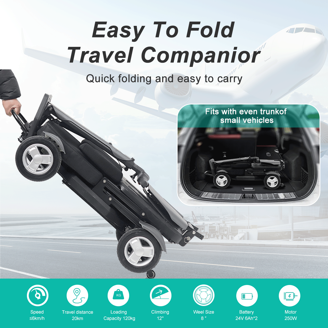 MIJO MA01 Electric Scooter Foldable 250W 24V 12Ah