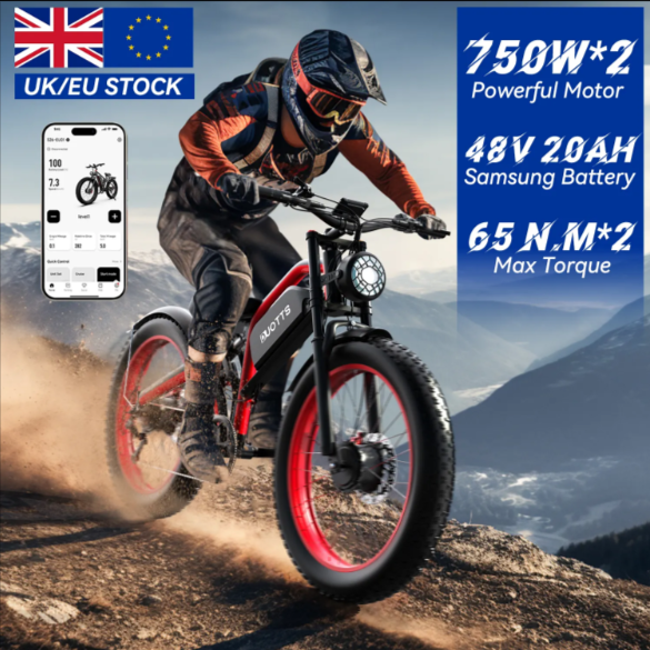 DUOTTS N26 48V 750W/1500W Dual Motors Electric Bicycle Hybrid MTB E Bike Delivery 4-7 days homedoor