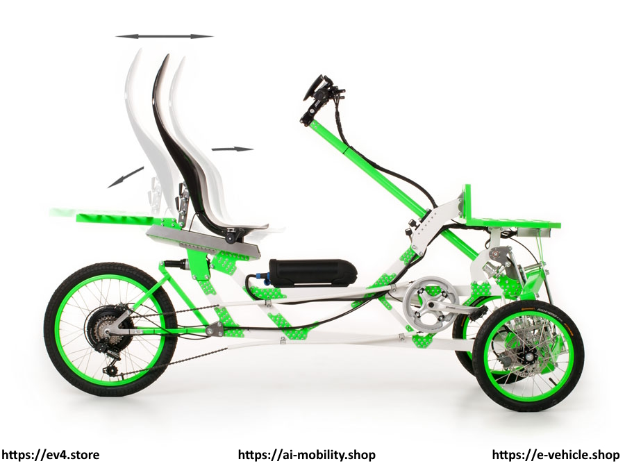 EV4 Semi-Recumbent 250W Li-Ion 36 V, 13 Ah Innovative tricycle bike