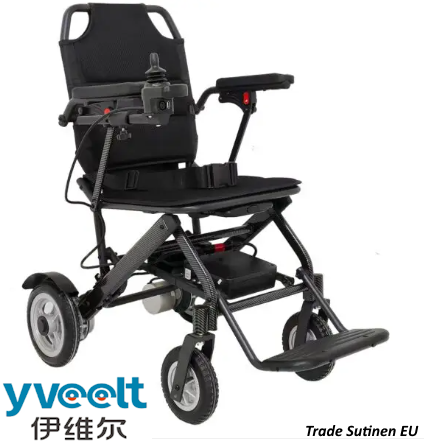 Yveelt EVR501 180W x 2 24V 6 Ah Aluminum Alloy Foldable Lightweight Electric Wheelchair with Brushless motor