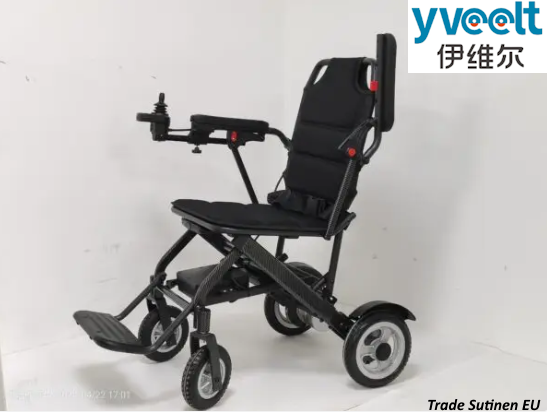 Yveelt EVR501 180W x 2 24V 6 Ah Aluminum Alloy Foldable Lightweight Electric Wheelchair with Brushless motor
