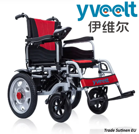 Yveelt EVR300 250W x 2 24V 12 Ah Carbon Steel Durable Frame, Joystick Control, 220lb Capacity, Long-Range Mobility