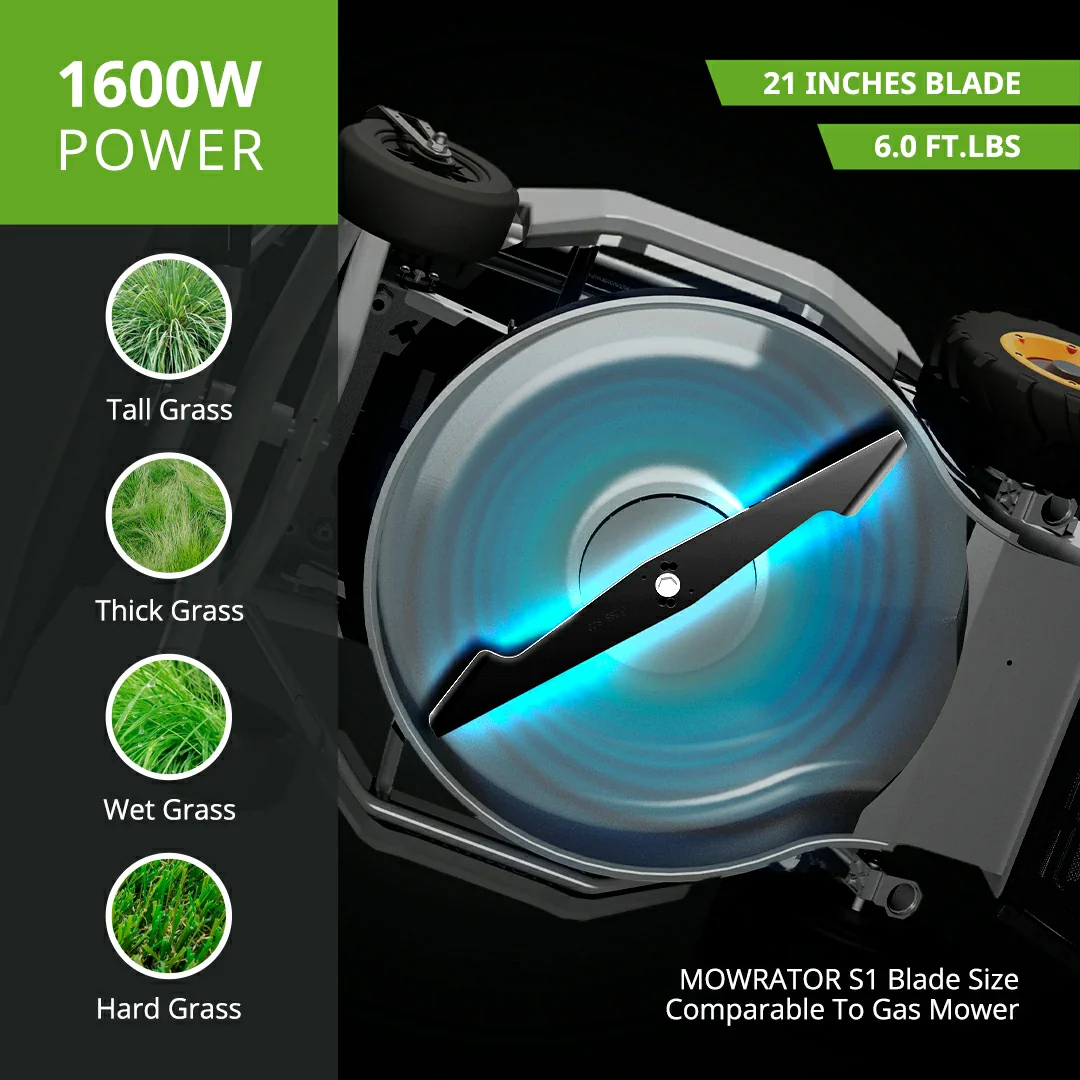Mowrator S1 2WD 56.2V / 18.2 Ah LiFePO4 Battery 1600W Motor Remote Control Lawn Mower 