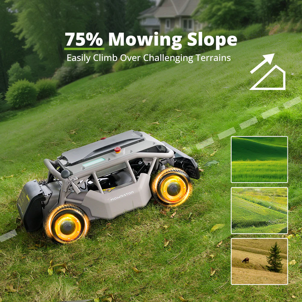 Mowrator S1 4WD 56.2V / 18.2 Ah LiFePO4 Battery 1600W Motor Remote Control Lawn Mower 