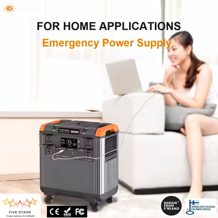 FSENERGY S3 Portable Power Station 3600W / 3072 WH LiFePo4 Battery Cells