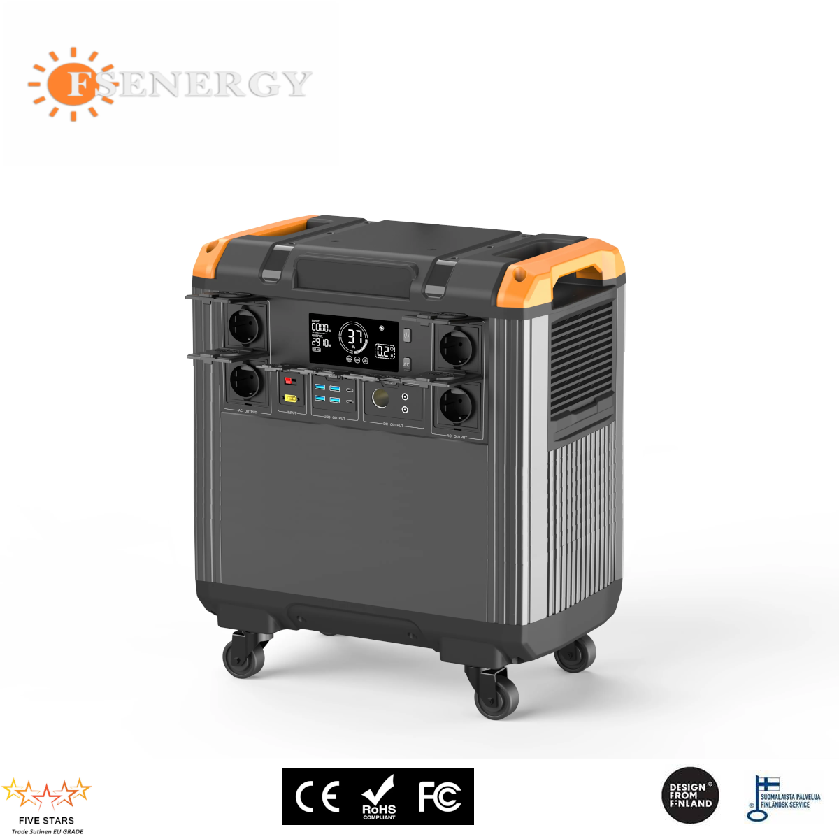FSENERGY S3 Portable Power Station 3600W / 3072 WH LiFePo4 Battery Cells