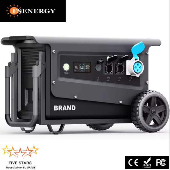 FSENERGY W5 5000W 5040Wh Waterproof Portable Power Station Solar Generator LiFePo4
