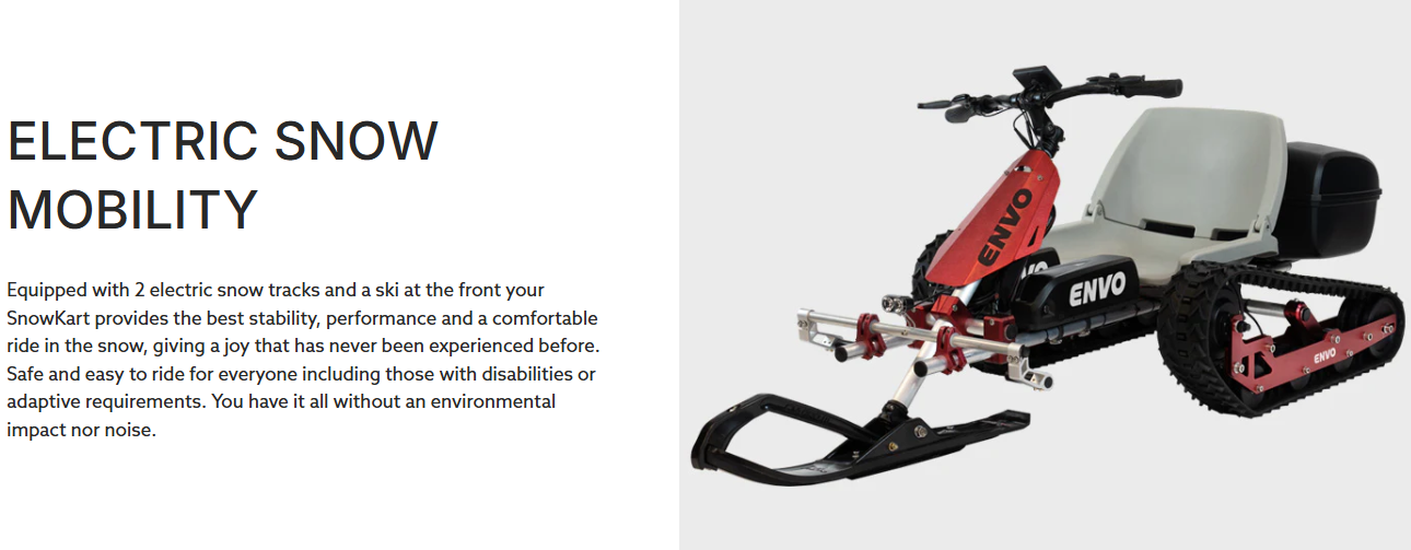 ENVO Electric SnowKart 2000 W 120 Nm Max Torque Battery Li-IOn 48V / 17,5 Ah 