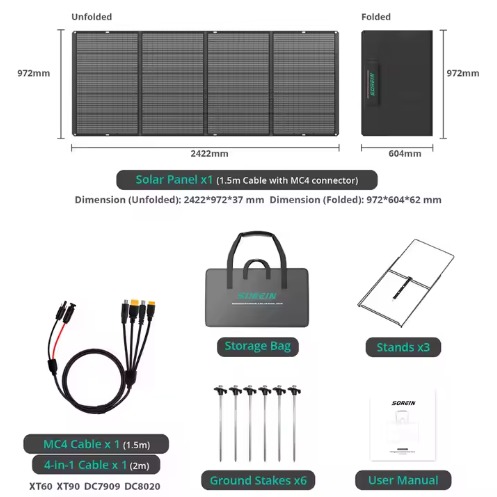 Sorein 400W 40V Foldable Solar Panels