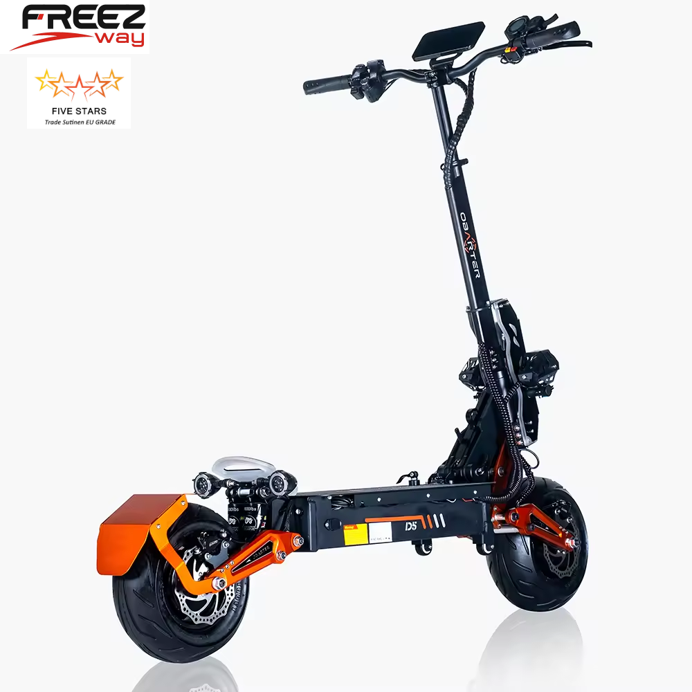 FREEZWAY E-Scooter D5 (5000W(2X2500W) motor 48V 35 Ah battery 12" inch vacuum tire 