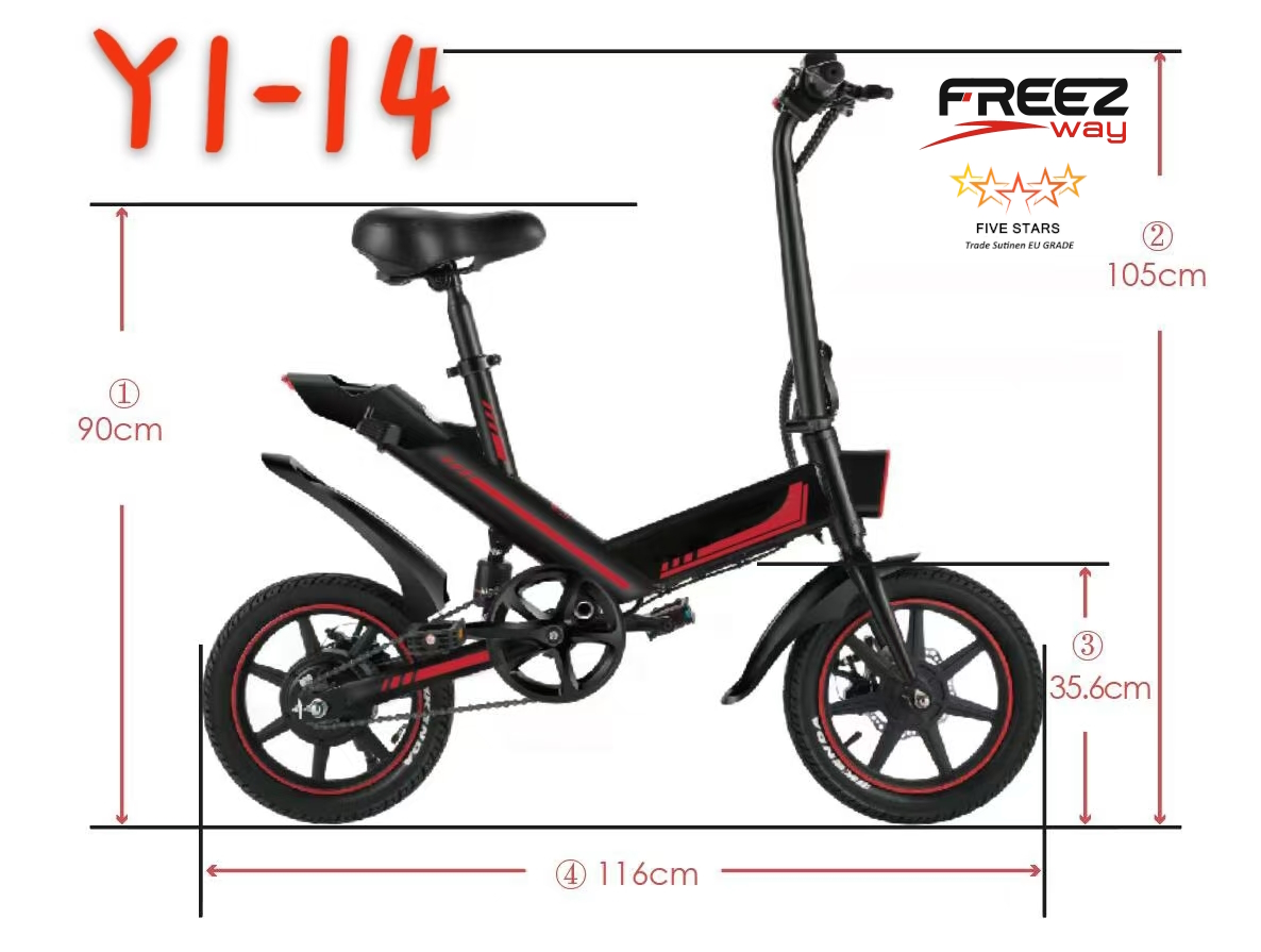 Freezway Y1-14 E-Bike 350W 36v 10.4Ah 14" Tire