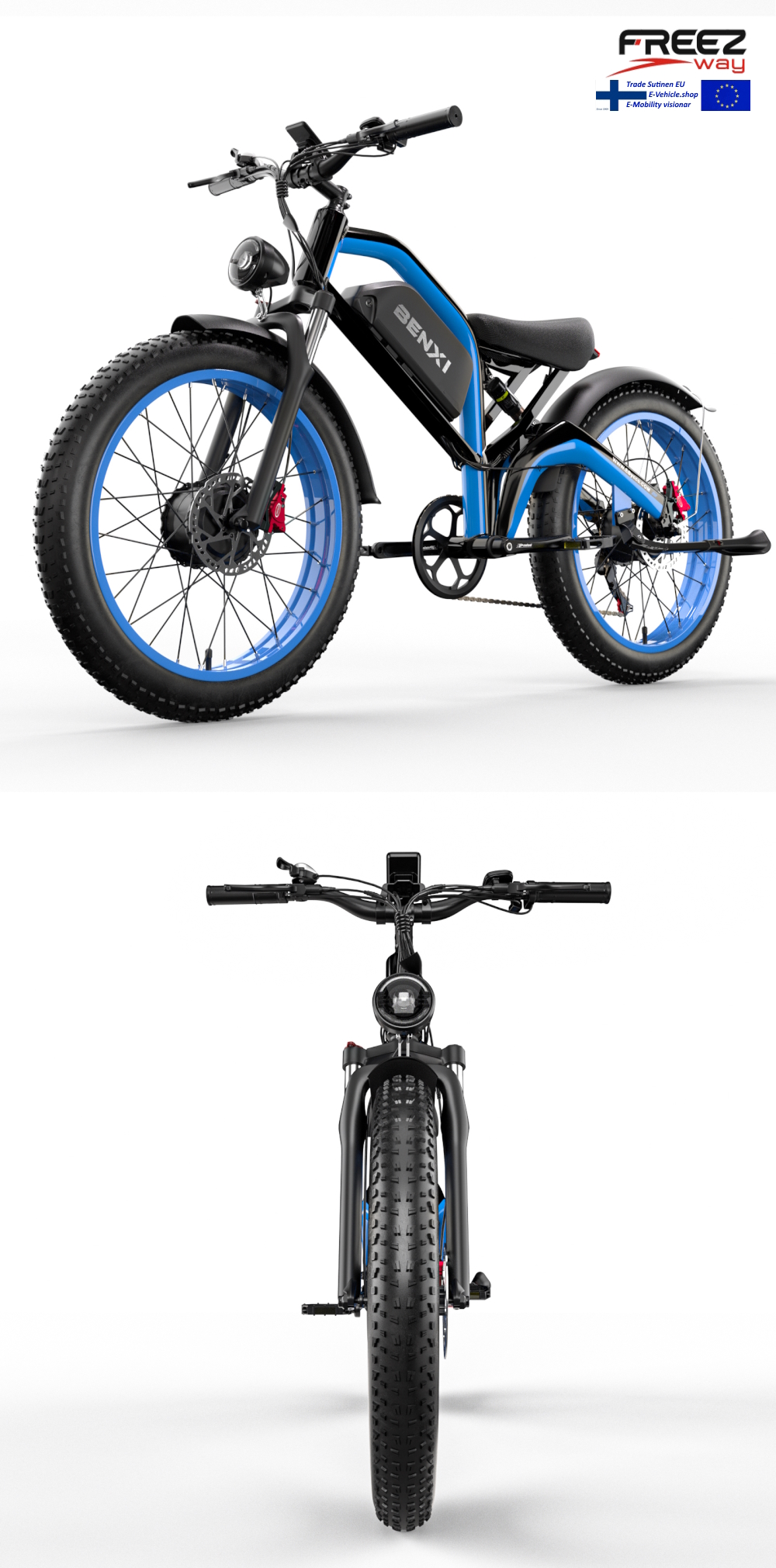 Freezway EB9 E-Bike 2000W 52v 23Ah 26" 4.0 Fat Tire