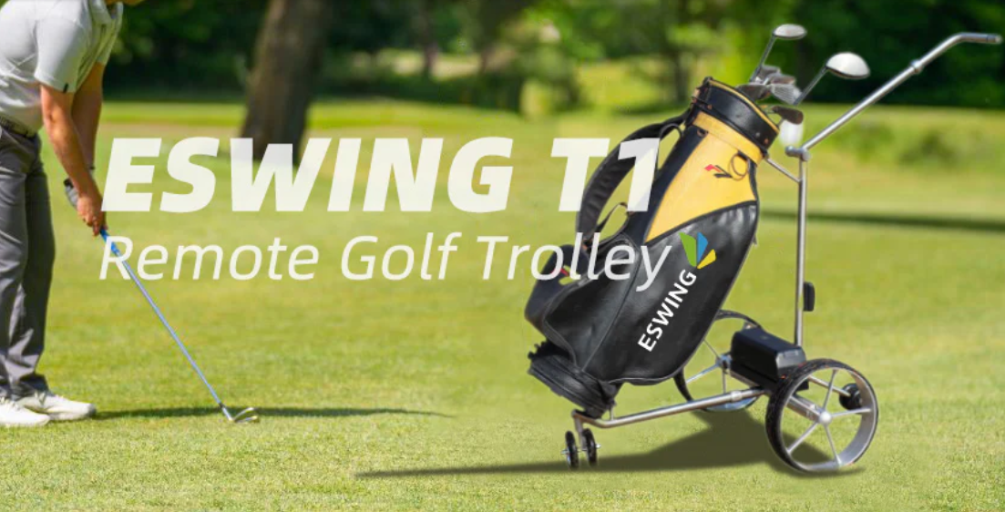 ESWING T1 3-wheel follow golf trolley 24V 180W Brushless Hub Motor