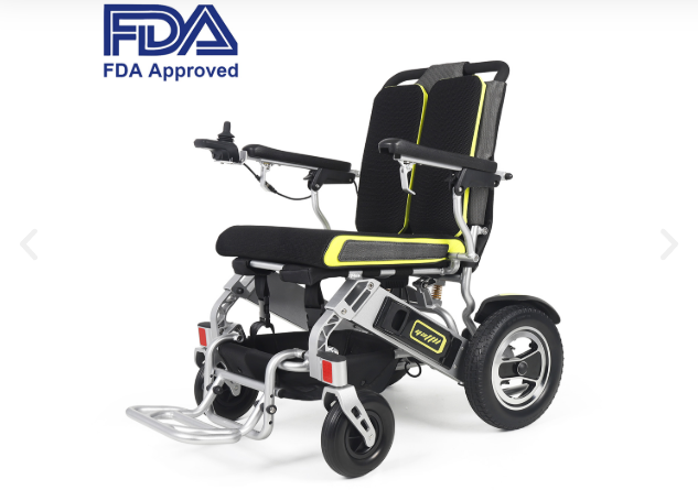 YATTLL YE-200 Lightweight Folding Wheelchair Lithium battery 24V 6Ah X 2