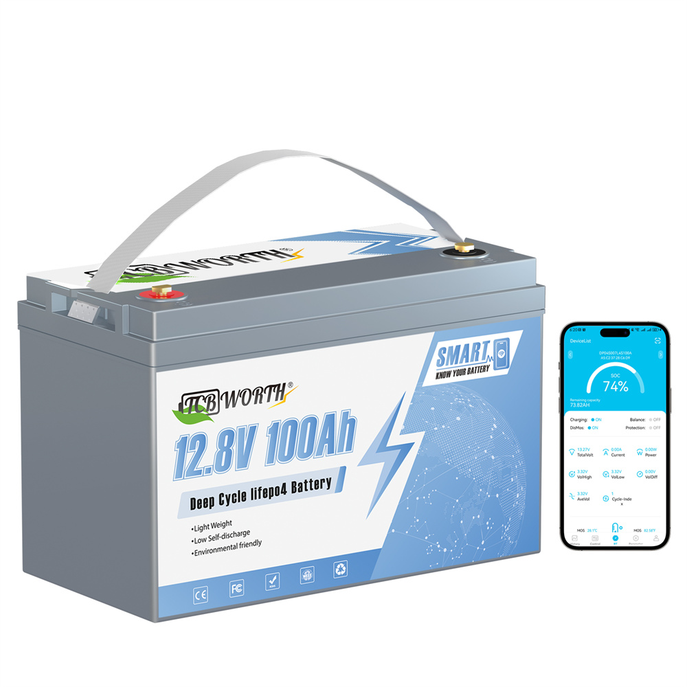 LiFePO4 Battery 12.8V 100Ah / 200Ah / 300Ah with BMS / Bluetooth