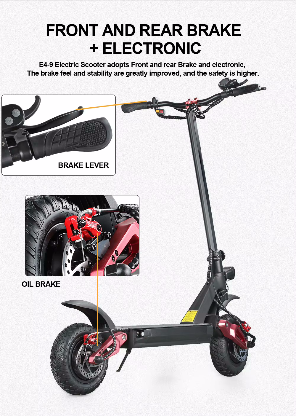 EcoRider E4-9 New Update 3600W(Dual Motor) 58.8V(Max) 23 Ah E-Scooter