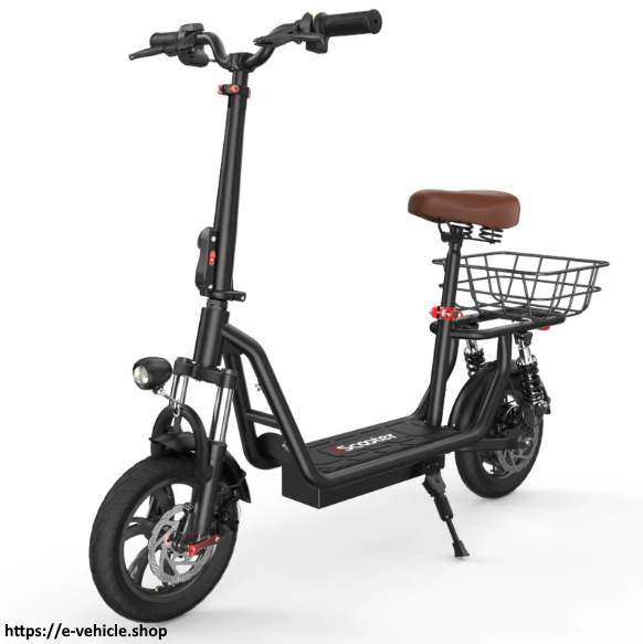 IScooter I12 500W 36V 7.5Ah Electric Scooter With Seat & Carry Basket