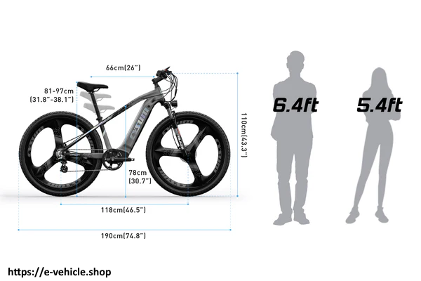 CYSUM aluminum electric city bike - 29 inch magnesium wheel, 500 watt, 40 km/h