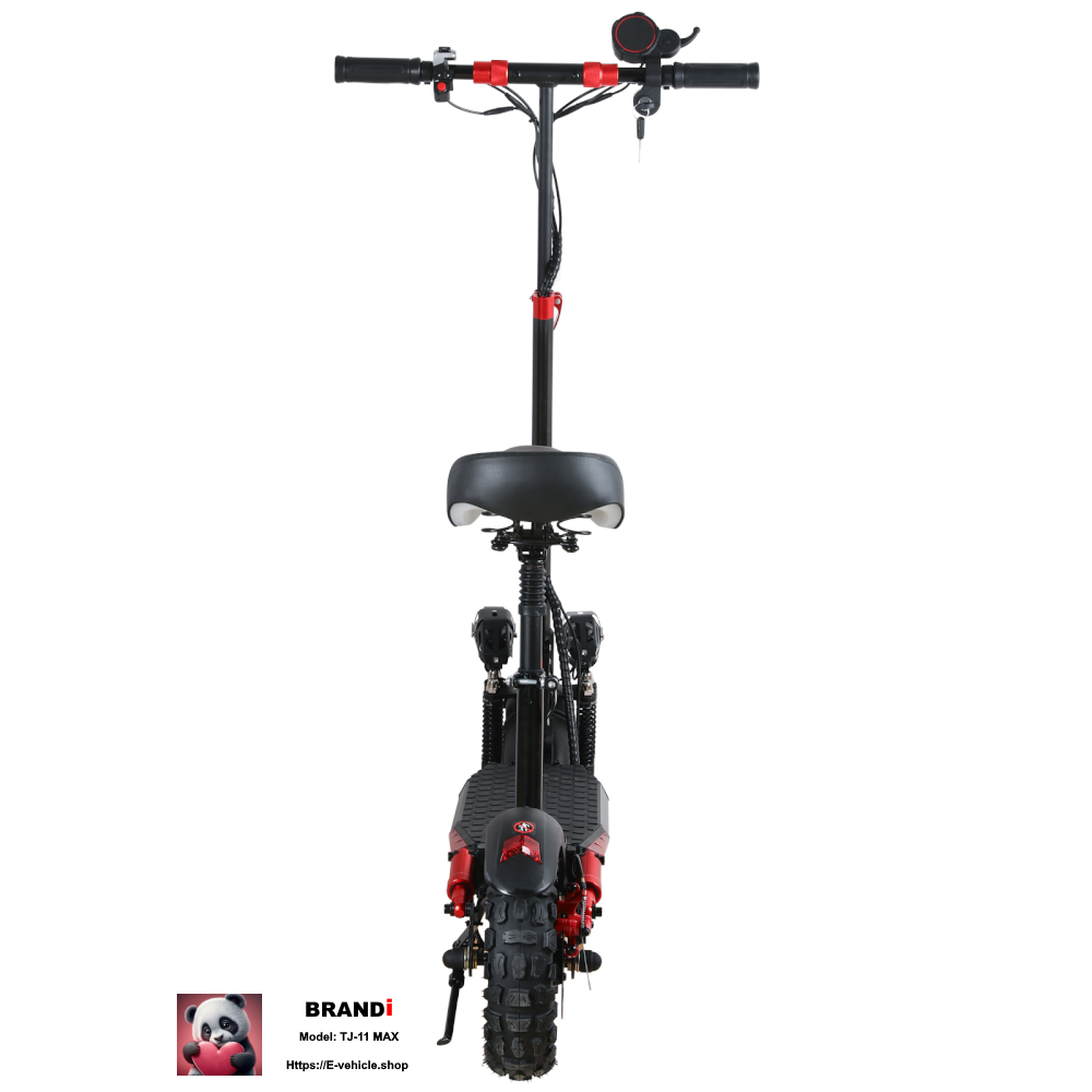 BRANDi TJ-11 MAX 800W (1200W peak power) 48V 18Ah Lithium battery, 11" Wheels, Seat