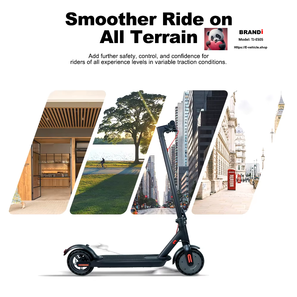 BRANDi TJ-ES05 E-Scooter 350W 36V 10,4 Ah Lithium Battery 8,5" inch wheels