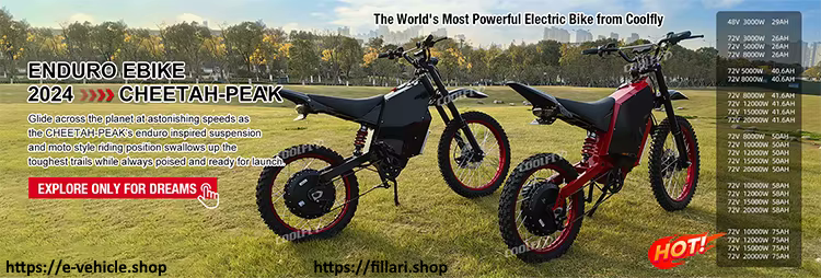 COOLFLY E-Bike Stealth Bomber 72V 3000W 26AH / 72V 20000W 75AH 