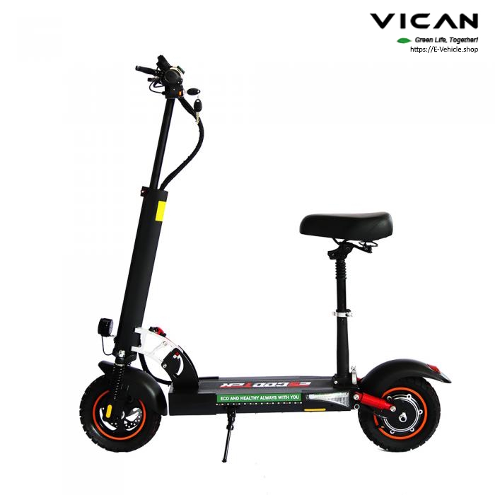 VICAN V-L10 E-Scooter 800W 13Ah Lithium battery 10" Tires, seat, Water Proof IP55