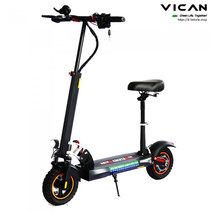 VICAN V-L10 PRO E-Scooter 800W 16Ah Lithium battery 10" Tires, seat, Water Proof IP55