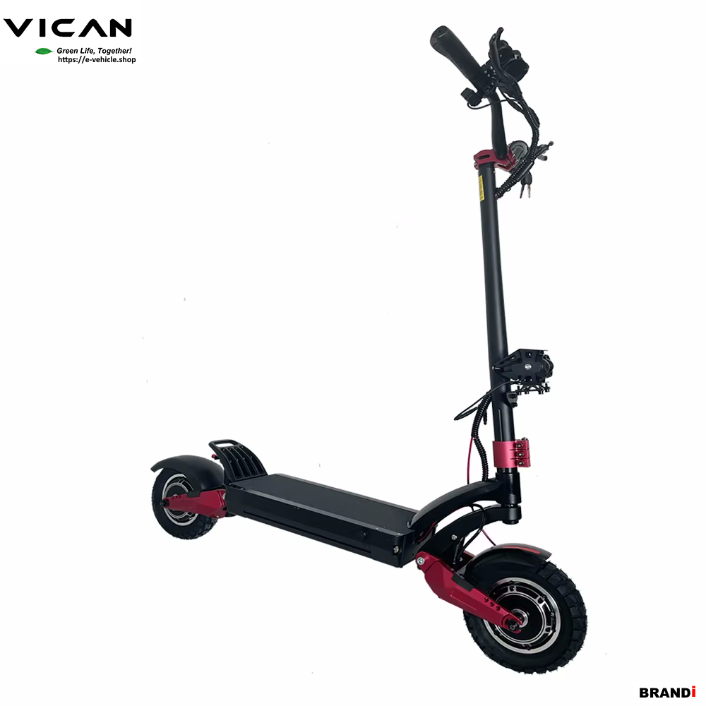 VICAN V-Y9 Dual Motor Electric Scooter 2400W 52V 21AH Lithium Battery 10" Tires