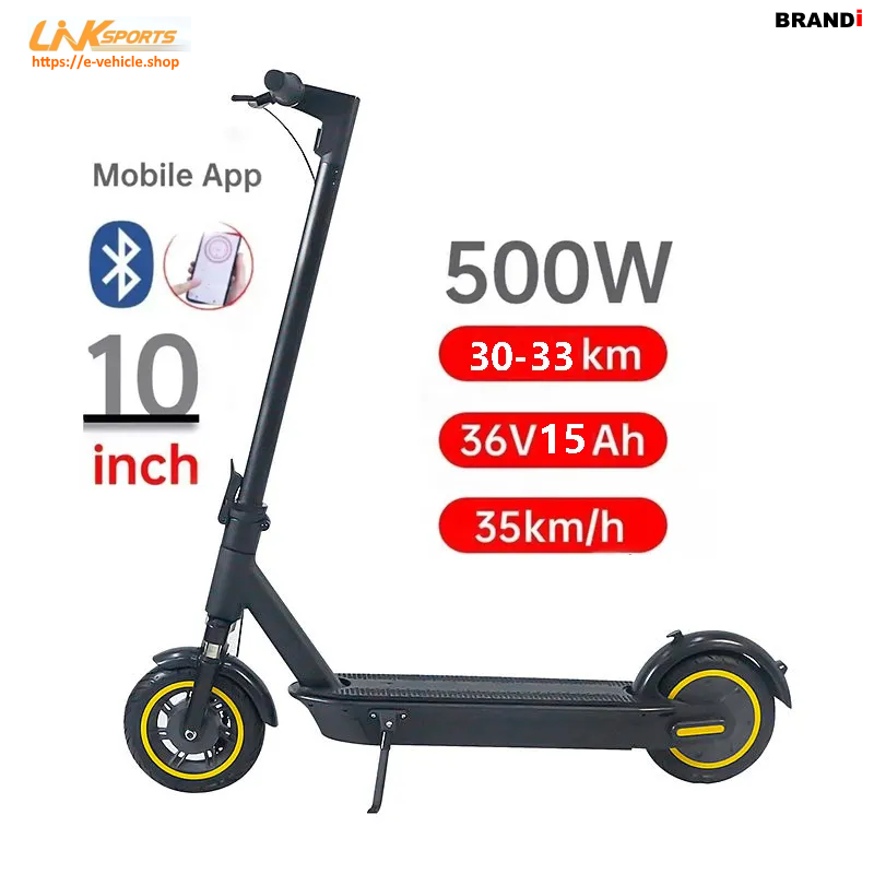 LinkSports LD-4Max / T4-MAX 500W 36V 15Ah Electric Scooter with front suspension and App
