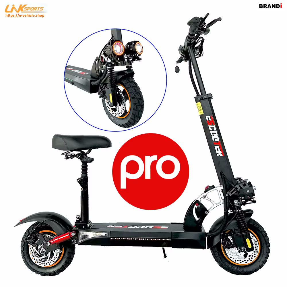 LinkSports LD-10 Pro 800W 48V 16Ah Electric Scooter Seat 10" off road Tires