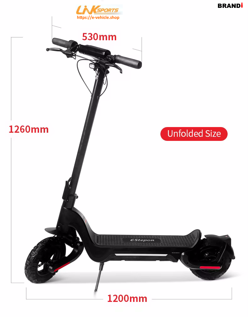 LinkSports LD-S9 Plus 800W (1400W Peak) 48V 15Ah Electric Scooter 10" off road Tires