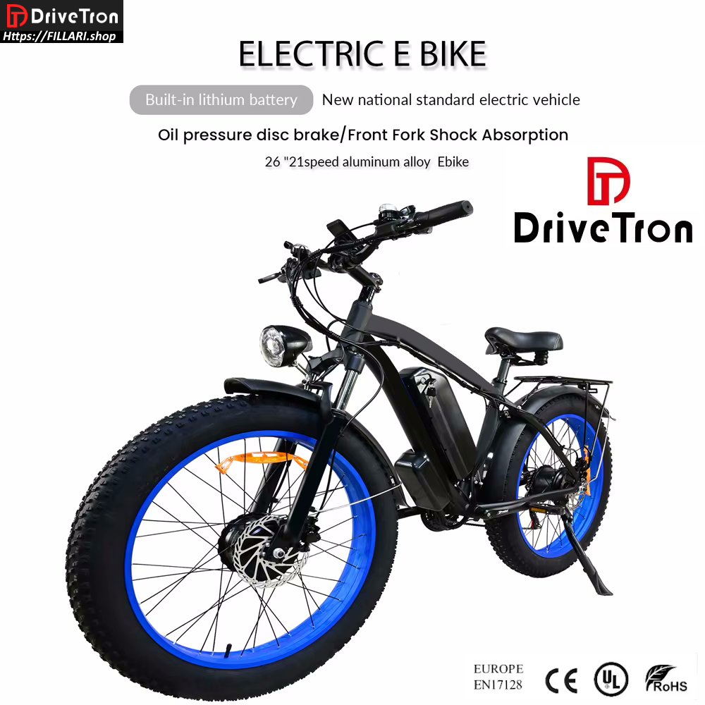 DriveTron DP-2602 Electric Bike Dual motor 2 X 1000W 48V 20Ah Lithium  26"4.0 Fat tires 