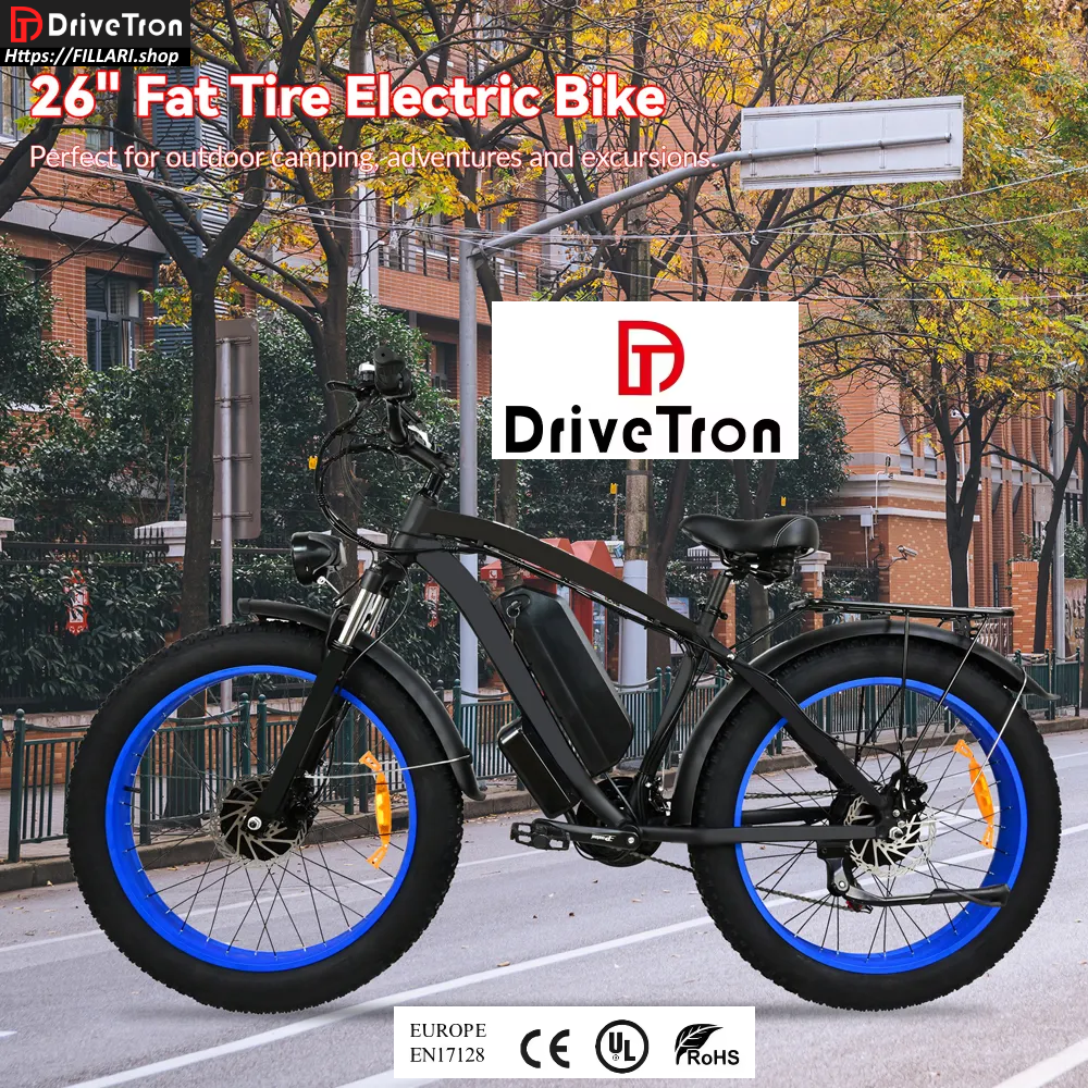 DriveTron DP-2602 Electric Bike Dual motor 2 X 1000W 48V 20Ah Lithium  26"4.0 Fat tires 