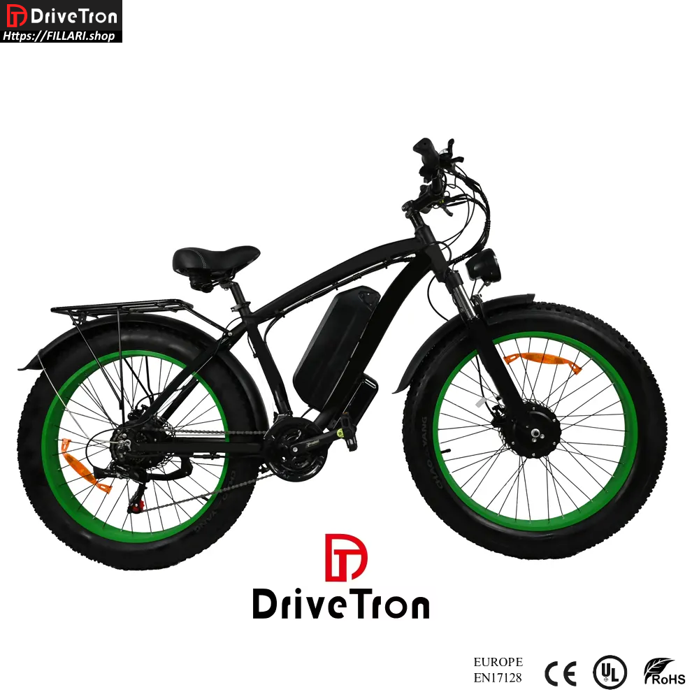 DriveTron DP-2602 Electric Bike Dual motor 2 X 1000W 48V 20Ah Lithium  26"4.0 Fat tires 