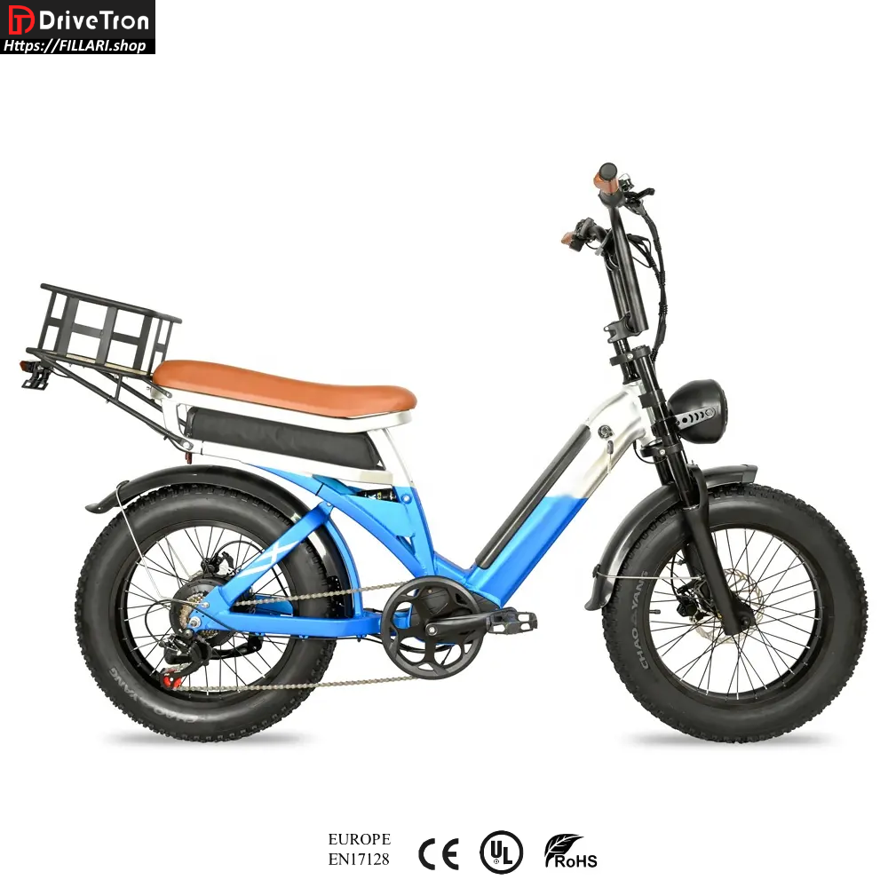 DriveTron DP-2033 Electric Bike Dual motor 2 X 1000W 48V 30Ah (2x15Ah) Lithium 20"4.0 Fat tires 