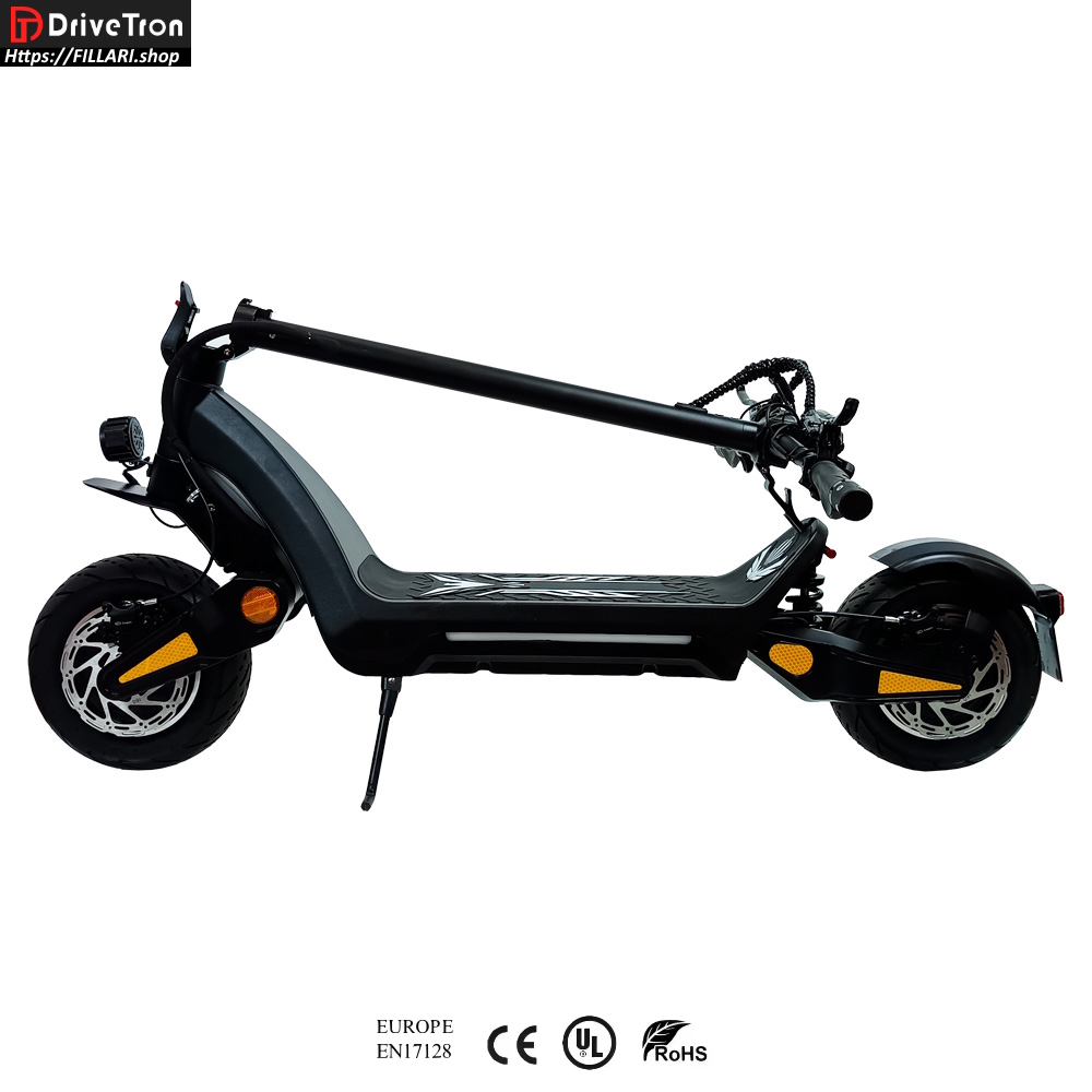 DriveTron DT06 Electric scooter 60v 23.4ah Dual motor 1200W x 2 = 2400W (1900W x 2 peak = 3800W) Range 60-85Km 11" solid Tires