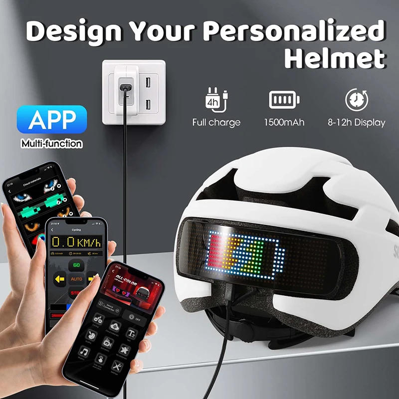 Helmet LED include App. CE approved Ajustable size