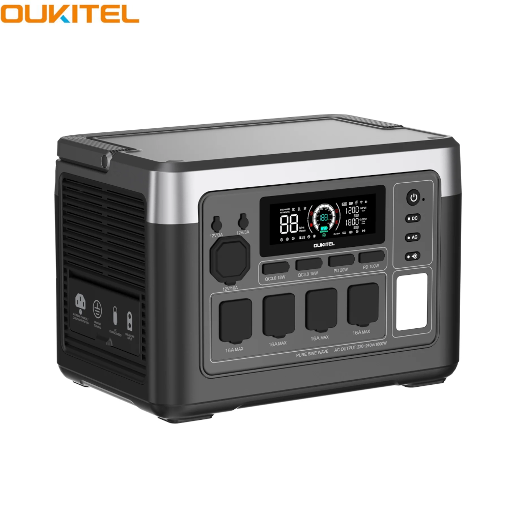 OUKITEL P1000 PLUS / P1500 PLUS kannettava virta-asema 1800W/1024Wh - 1800W/1536Wh