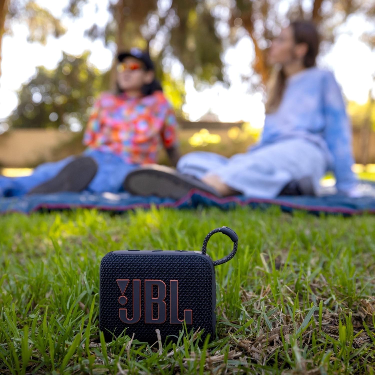 JBL Go 4 - Ultra-Portable, Waterproof and Dustproof Bluetooth Speaker, 7-Hour Built-in Battery, Made in Part with Recycled Materials (Black)